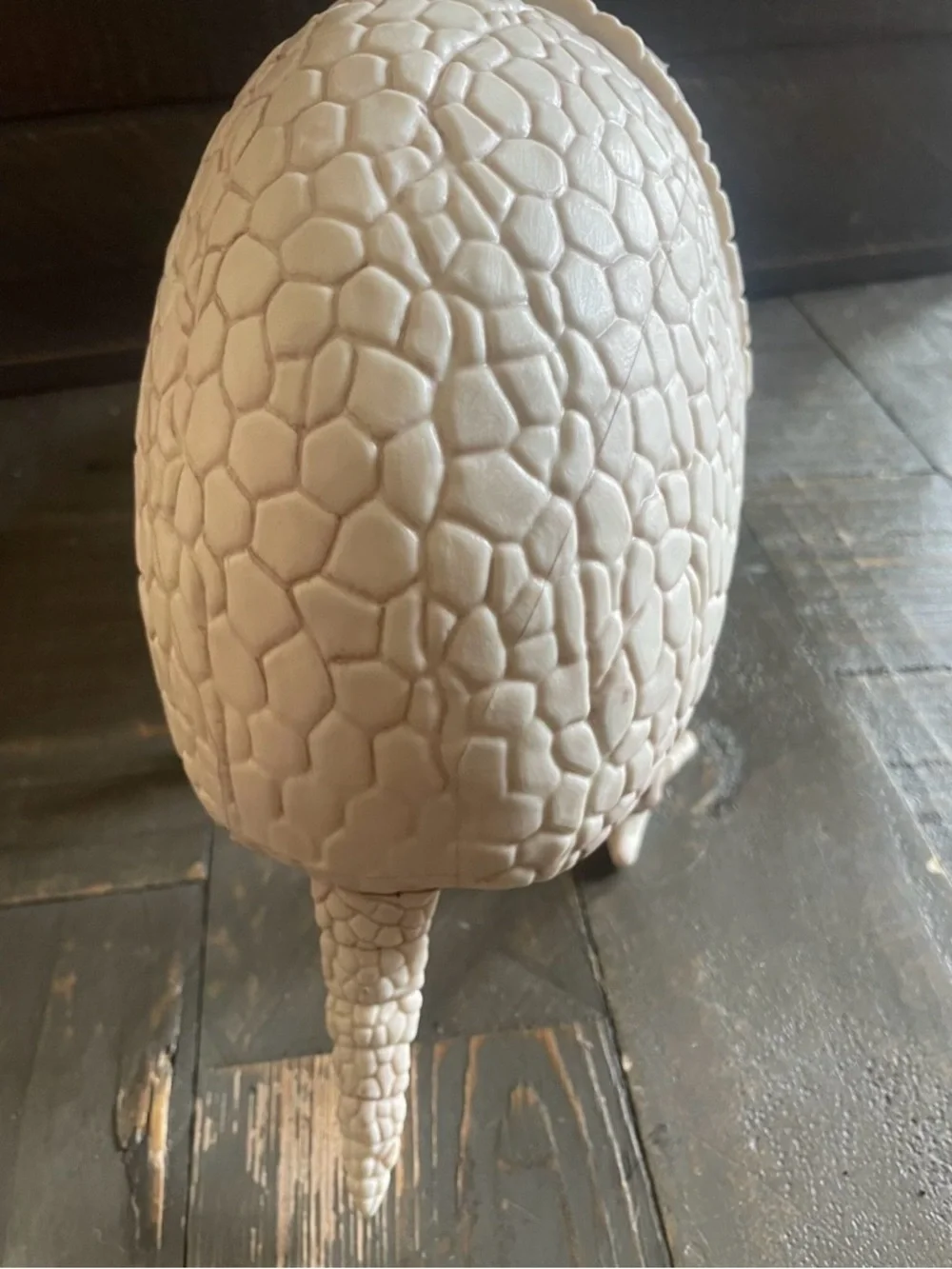 Beige Armadillo Reptile Habitat Decoration - Realistic Shell Accent- faux